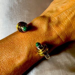 Taxco Silver & brass cable bracelet